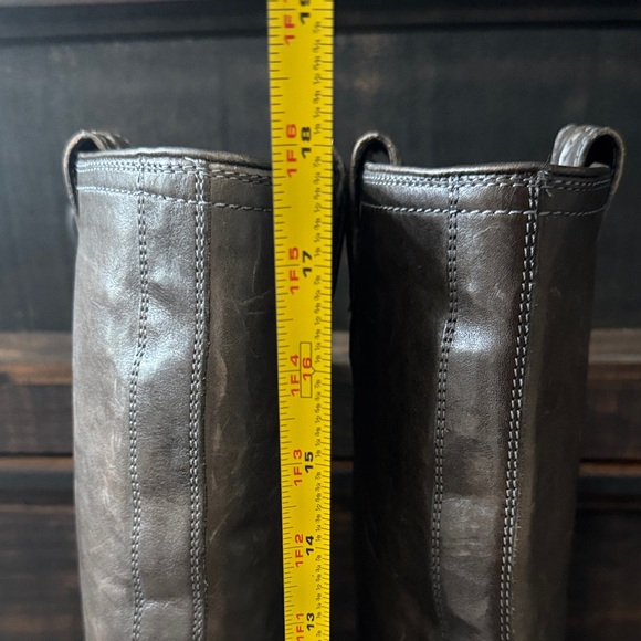 Frye Rich Brown Leather Boots with Strap Detail - Picture 10 of 16
